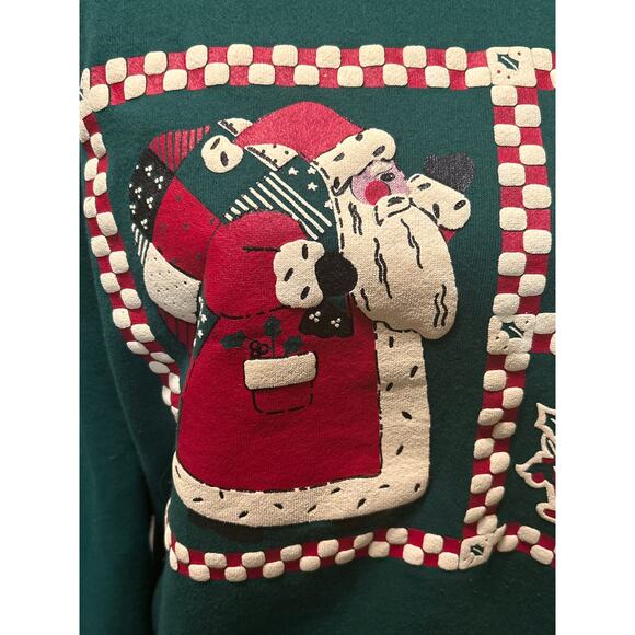 Vintage Puff Print Christmas Sweatshirt 90s - Picture 2 of 5
